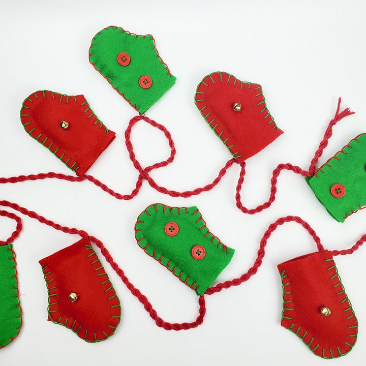 Red and Green Mittens Garland